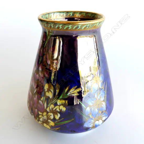 MALING CHINA MAUVE LUSTER FLORAL VASE H170MM