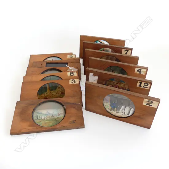 13 ASST VINTAGE MAGIC LANTERN SLIDES  