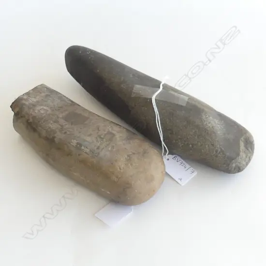 2 LARGE STONES POSSIBLY WORKED (1 BROKEN) L.240 &180mm.