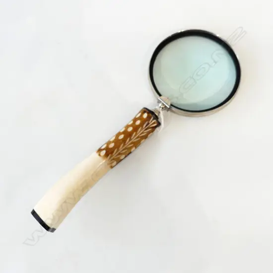 VERY LGE BONE HANDLED MAGNIFYING GLASS L.410mm