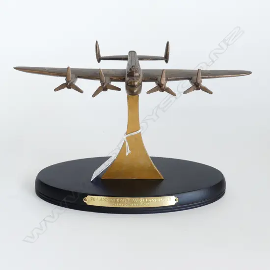 AVRO LANCASTER MODEL; PAINTED RESIN W.240mm