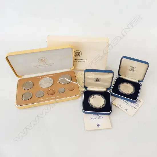  THREE BOXED PROOF ITEMS. CHARLES AND DIANA AND COOK ISLANDS. 