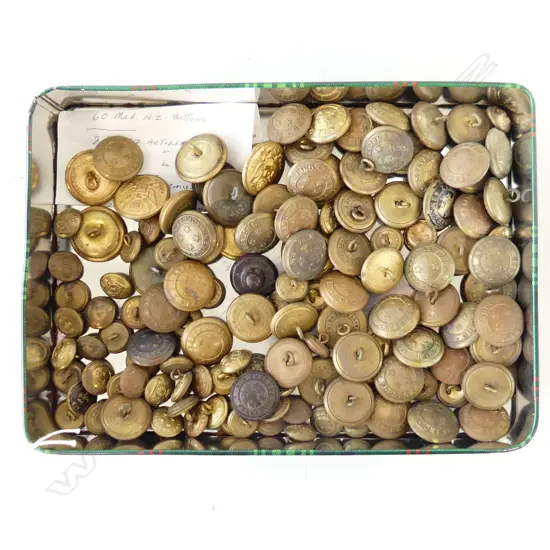 TIN ASST. MILITARY BUTTONS