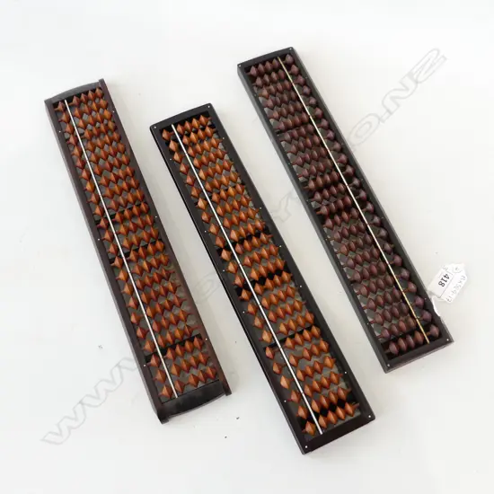 3 VINTAGE ROSEWOOD ABACUS L. 330mm