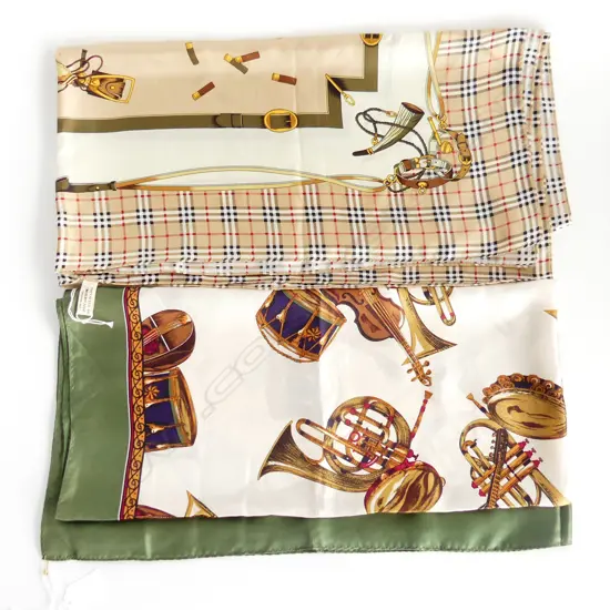 2X OROTON  SILK SCARFS L340MM