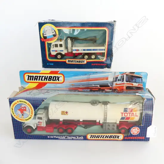 2 BOXED SUPER KING MATCHBOX TRUCKS L230MM & 360MM