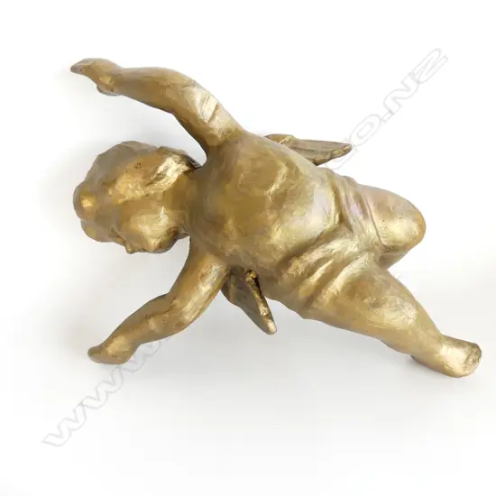 GOLD PAPIER MACHE CHERUB L.700mm