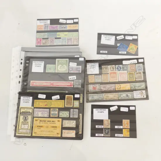 FOLDER ASST VINTAGE REVERSE POSTAGE STAMPS