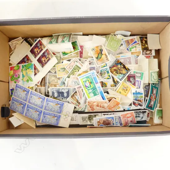 BOX MINT POSTAGE STAMPS;  NZ & WORLD