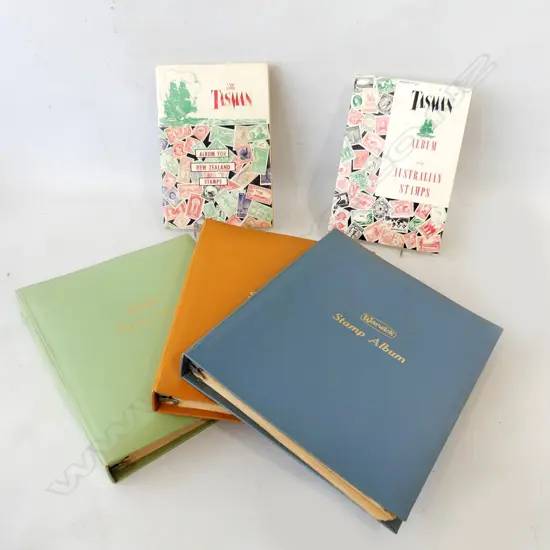 5 STAMP ALBUMS, NZ & WORLD (1960'S)