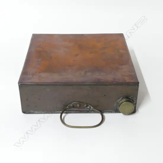 LARGE SQUARE SHAPED COPPER HOT WATER BOTTLE L260 W260MM