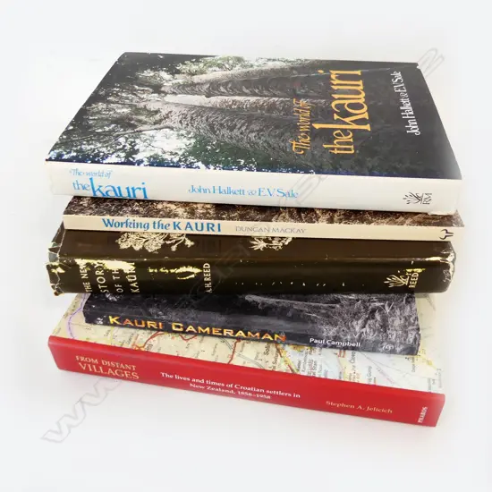 5 BOOKS; 4 ABOUT KAURI TREES + 'FROM DISTANT VILLAGES: LIVES & TIMES OF CROATIAN SETTLERS IN NZ'