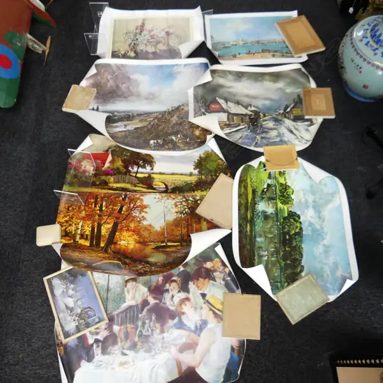 8 ASST ART ART PRINT POSTERS INCL. RENOIR, CONSTABLE & DE VLAMINCK, 