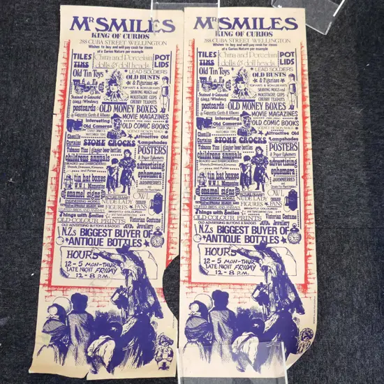 2 MR SMILES ADVERTISING POSTERS (100 ONLY PRINTED) 1 DAMAGED