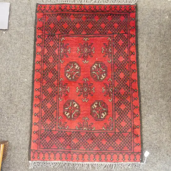 HAND-KNOTTED TURKMAN RUG, 1160 x 800mm