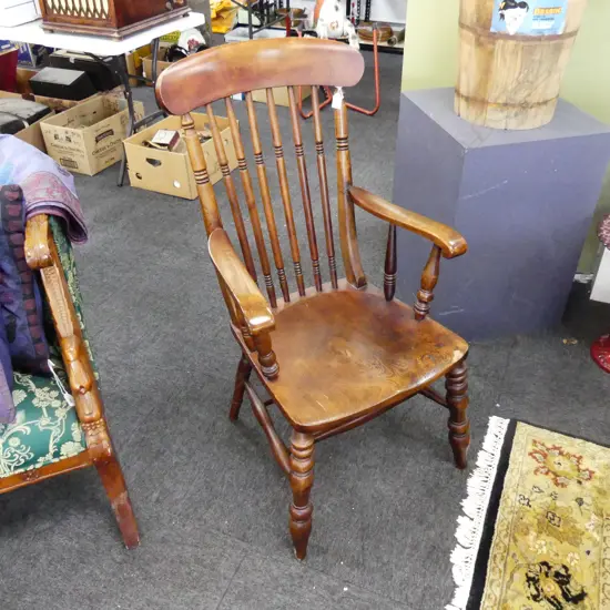 ANTIQUE STYLE WOODEN ARMCHAIR