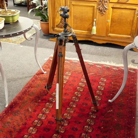 VINTAGE MAHOGANY TRIPOD H. 1080mm
