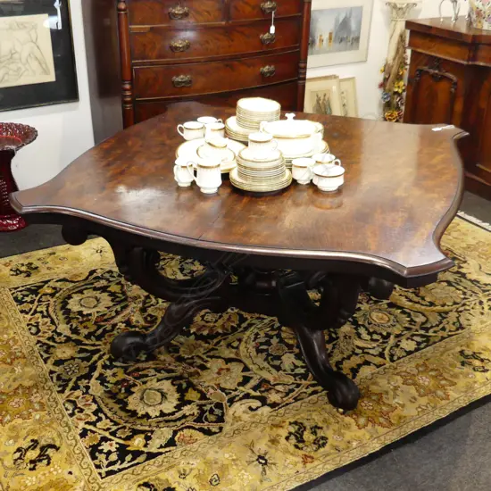 VICTORIAN DINING TABLE - CATHEDRAL BASE 1360x1360x720mm