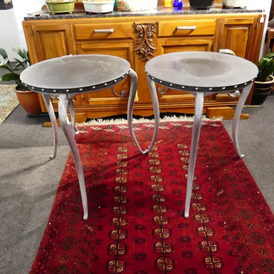 PR MODERN METAL SIDE TABLES H.760mm / 600mm dia