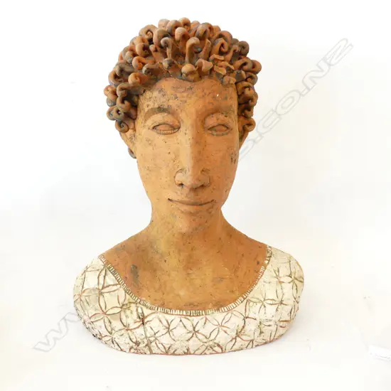 NICK JOLLY TERRACOTTA BUST H.430mm some faults