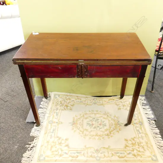 ANTIQUE MAHOGANY CARD TABLE 860x430x730mm