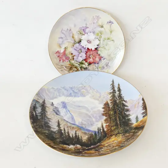 HANDPAINTED CHARGER AND HANDPAINTED PLATE