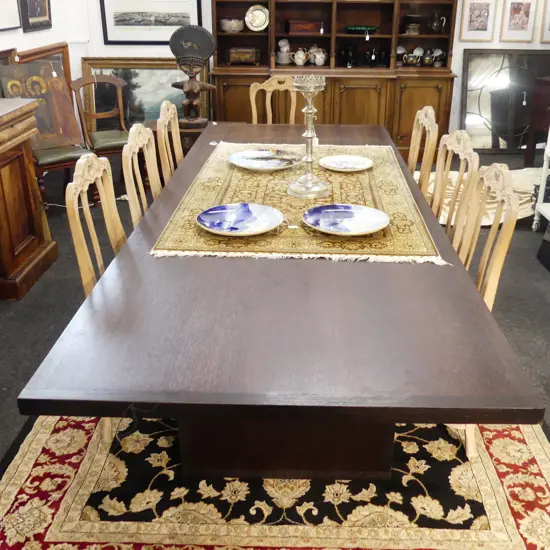 MODERN OAK 12 SEATER + DINING TABLE refectory style 2900 x 100 x 730mm