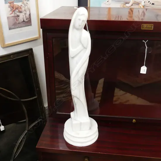  LARGE CARVED MARBLE MADONNA   H.600mm