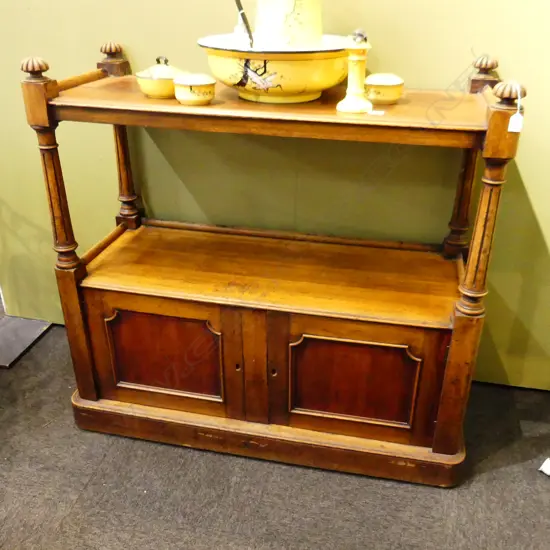 VICTORIAN MAHOGANY DUMB WAITER 1170x480x1125mm