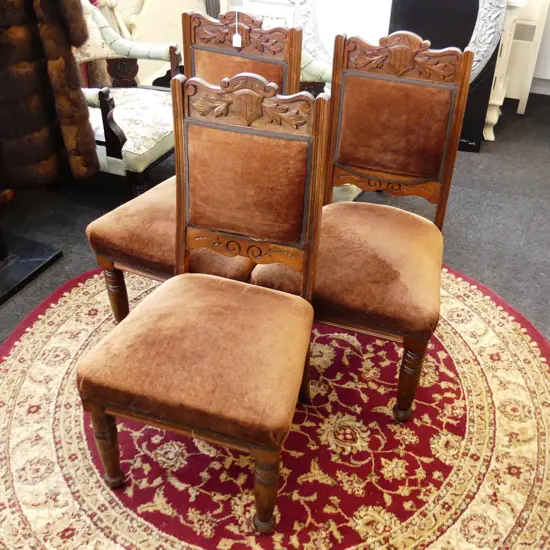 3 EDWARDIAN DINING CHAIRS
