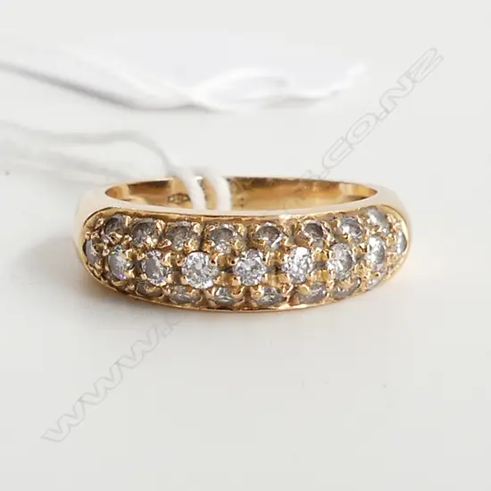 18CT GOLD AND CZ RING 5.56  SIZE L 1/2