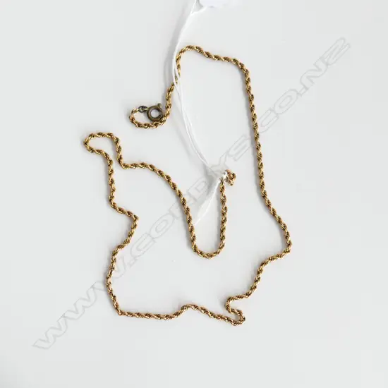 14ct GOLD CHAIN NECKLACE BOLT RING NOT GOLD 6.5GMS APPROX