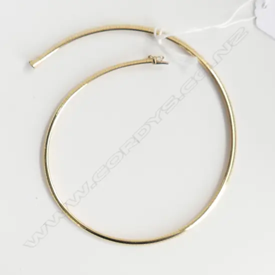 14CT GOLD MODERNIST CHOKER smooth snake link 26.3gms