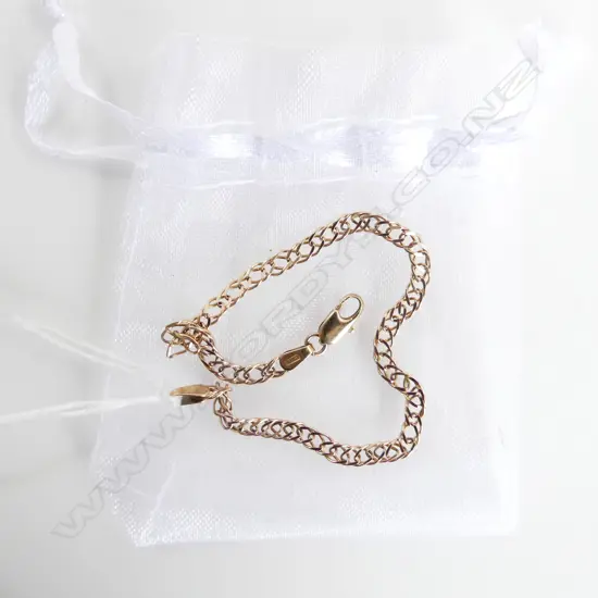 9CT GOLD FINE CHAIN BRACELET 2.41gm