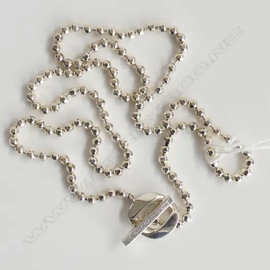 GUCCI 925 SILVER BOULE NECKLACE 35.4GMS