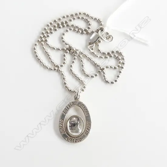925 SILVER NECKLACE w. INIZIO PENDANT 11 GRAMS