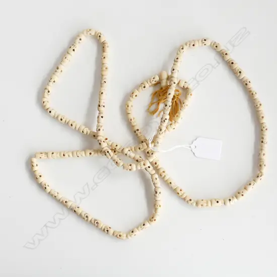 TIBETAN BUDDHIST(?) BONE MALA (SKULLS) 
