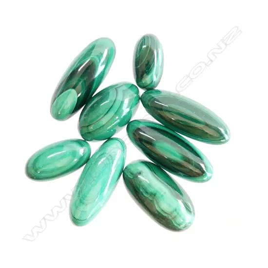 BAG 8 MIXED OVAL MALACHITE