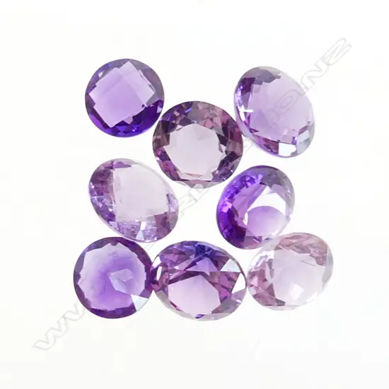 BAG 8 ROUND AMETHYSTS 10/12mm dia