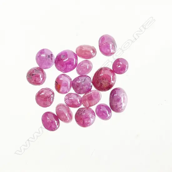 BAG 15CT RUBY CABACHONS