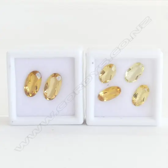 2 BOXES OVAL CITRINE 2 X 2.93CT & 4 X 3.74CT 