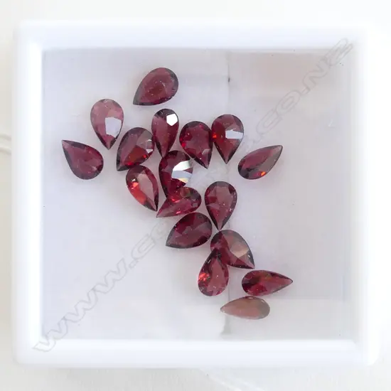DROP SHAPED GARNETS, ALL SAME SIZE, 20CT 