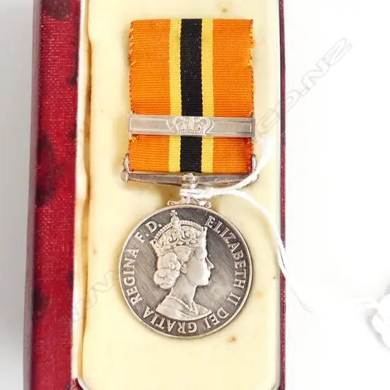 NZ FIREBRIGADES LONG SERVICE & GOOD CONDUCT MEDAL BOXED ' I.R.BURGESS'
