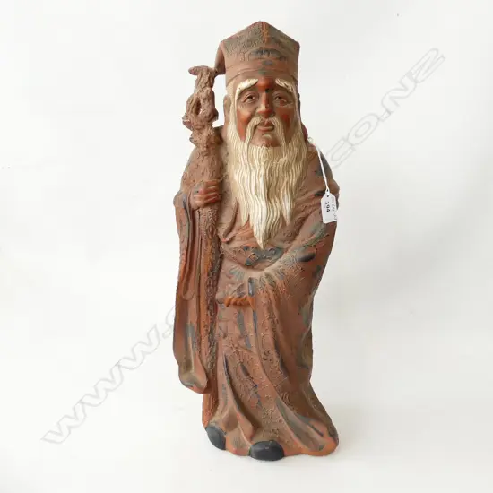 JAPANESE ANTIQUE DAOIST IMMORTAL STATUE H580MM