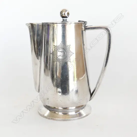 LG SILVER PLATE JUG; DIPLOMAT HOTEL H.235mm