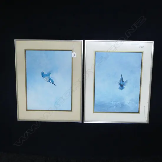 TWO RAYMOND CHING FRAMED PRINTS  300 X 400mm (glass on one a/f)