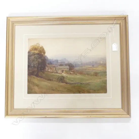 EDWIN RIBY 'BELLS FARM, SKIPTON ROAD, UTLEY' W/C 260x370mm