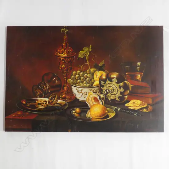 LG SIGNED STILL LIFE ACRYLIC ON CANVAS 570x850mm