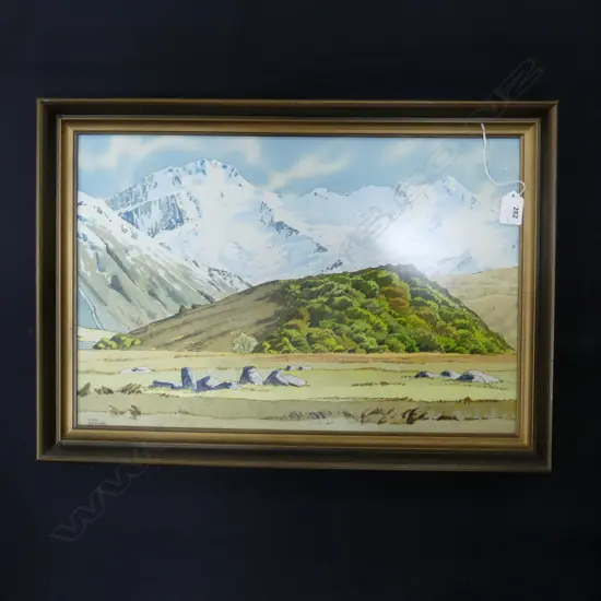 JOHN MAGURK, MOUNTAIN LANDSCAPE, W/C 330x495mm