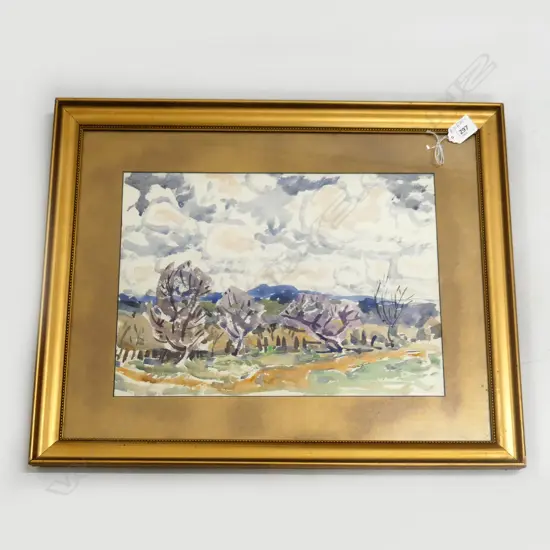 GEOFF FAIRBURN, AUTUMN IN THE WAIKATO, W/C 280x380mm